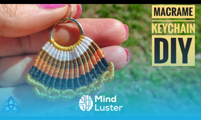 DIY Colorful Macrame Keychain by Macrame Magic Knots