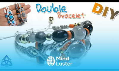 Double Macrame Bracelet With Beads Tutorial Easy Macrame Art