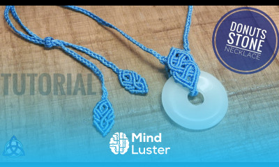 Macrame Celtic Blue Sea Necklace Tutorial With Donuts Stone