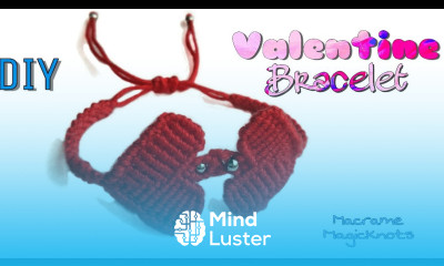 How to Macrame Double Heart Bracelet DIY