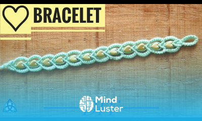 Azure Macrame Heart Bracelet  DIY 