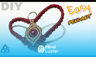 DIY Macrame Heart Pendant Easy Macrame Tutorial