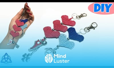 Macrame Heart Keychain Tutorial EASY Keychain DIY