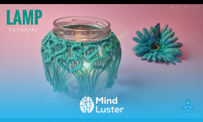 How to make Romantic Macrame LAMP Mason Jar Decoration Macrame Heart Pattern