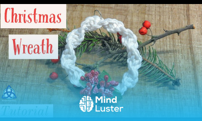 Macrame Christmas Wreath  DIY 