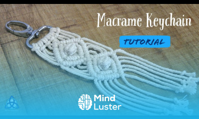 Macrame Keychain DIY Macrame Key Hanger Tutorial Pattern 4