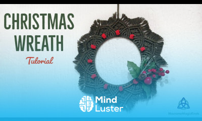 DIY Dollar Tree Christmas Wreath Macrame Tutorial