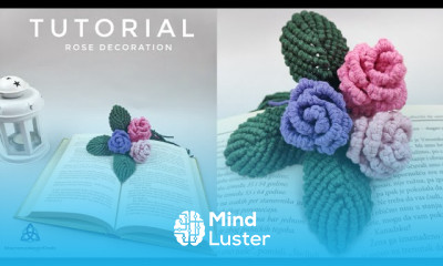 How to make Flower Decoration Macrame Rose DIY