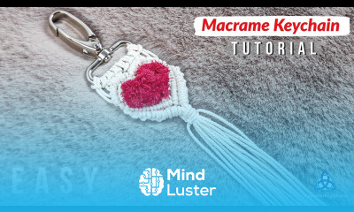 Macrame Heart Keychain Tutorial for beginners