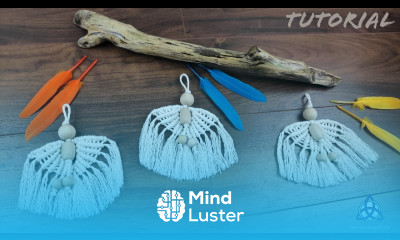 DIY Macrame Angel Ornaments for Christmas Tree Family DIY