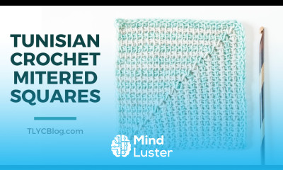 Mitered Squares Learn Tunisian Crochet EASY 2 COLOR STRIPED CROCHET SQUARES