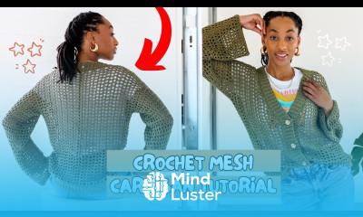 Easy Crochet Summer Mesh Cardigan WITH BUTTONS Beginner Lace Sweater Free Pattern DIY Tutorial