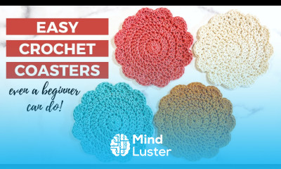 CROCHET 101 How to Crochet the Sunrise Coaster Stitch By Stitch Tutorial for Beginners