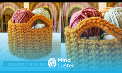 Chunky Round Crochet Basket Tutorial For Beginners Starlight Basket