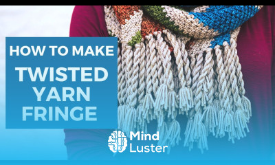 How to Make Twisted Yarn Fringe Crochet Knit Corded Tassels for Scarves and Blankets