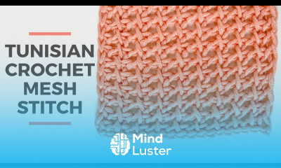 Tunisian Crochet Mesh Stitch Beginner Crochet Stitch Pattern EASY BEAUTIFUL STITCH AND NO CURL