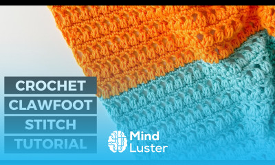 Clawfoot Stitch Tutorial HOW TO CROCHET a color block throw blanket FREE CROCHET PATTERN