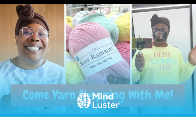 Come Yarn Shopping With Me trying out a new face mask