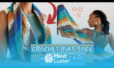 Corner to Corner C2C Crochet Scarf SOCK YARN Beginner Bias Wrap Free Pattern DIY Tutorial