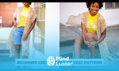 Funky Crochet Vest WITH FRINGE Beginner Crochet Sleeveless Duster Sweater Free Pattern Tutorial