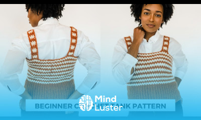 Preppy Crochet Striped Tank Beginner Crochet Sweater Vest Free Pattern Tutorial