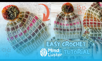 Beginner Unisex Crochet Hat Mesa Hat Tunisian Crochet Slouchy Beanie for Beginners