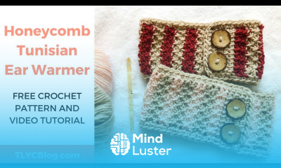 Honeycomb Tunisian Ear Warmer FREE TUNISIAN CROCHET MESSY BUN HEADBAND W STEP BY STEP TUTORIAL