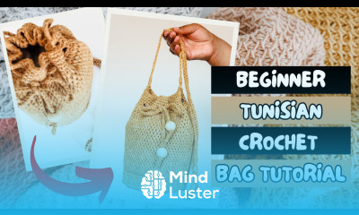 TUNISIAN CROCHET SUMMER BAG Free Beginner s Tape Yarn Pattern Tutorial