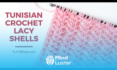 Pretty Crochet Learn the Tunisian Crochet Lacy Shells Stitch VIDEO TUTORIAL EASY PATTERN
