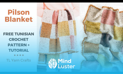 EASIEST CROCHET BABY BLANKET Tunisian Crochet Patchwork Afghan Tutorial Free Pattern