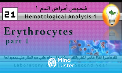 Hematology 21 Erythrocytes part 1 كرات الدم الحمراء ج1