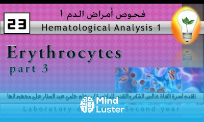 Hematology 23 Erythrocytes part 3 كرات الدم الحمراء ج3