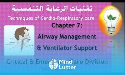 CardioRespiratory care Airway Management Ventilatory Support التعامل مع مجرى الهواء ودعم التنفس