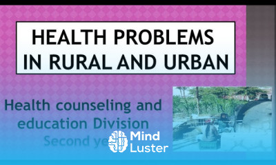 Health Problems in Rural and Urban ch1 introduction part 1 مقدمة المشكلات الصحية الفصل الأول ج1