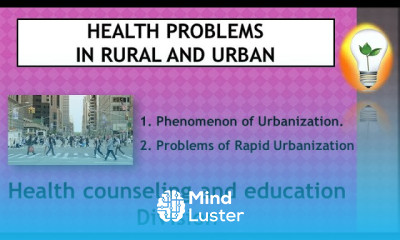 Health Problems in Rural ch6 Urban Health Contextمشاكل التحضر السريع ظاهرة التحضر