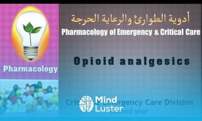 Pharmacology lecture 12 Opioid analgesics المسكنات الأفيونية