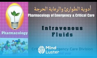 Pharmacology –lecture 15 Intravenous fluids المحاليل الوريدية