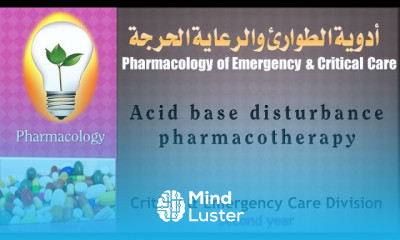 Pharmacology –lecture 17 Acid base disturbance pharmacotherapy