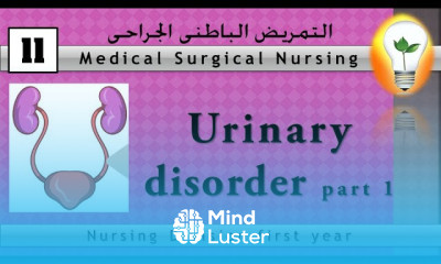 Medical surgical nursing 11 Urinary Disorder part 1 Urinary Tract Infection عدوى الجهاز البولي