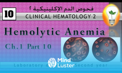 Clinical Hematology 10 Hemolytic Anemia part 4 الأنيميا التكسيرية