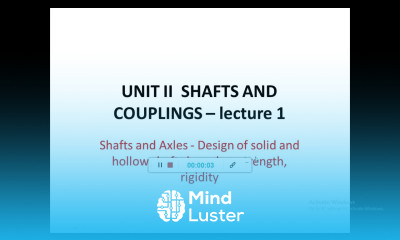 Design of machine elements Lecture 6 Design of Shafts Torsional Bending Combined Axial Combined load