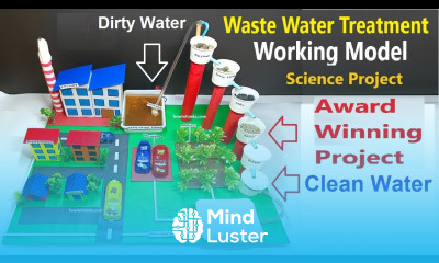 waste water treatment working model water purification science project exhibition howtofunda