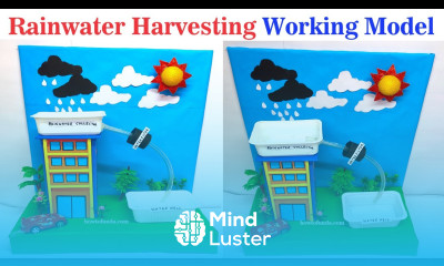 rainwater harvesting working model making for science exhibition diy howtofunda