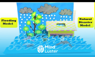 Natural disaster model project flooding for social science exhibition project DIY howtofunda