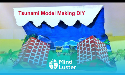 tsunami model making 3d using cardboard diy howtofunda social science natural disaster model