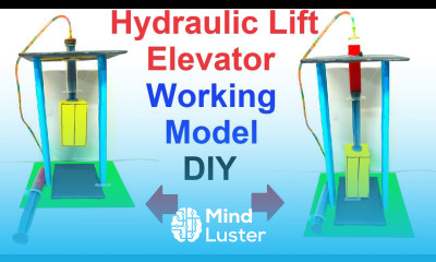 hydraulic lift elevator working model using syringes for science project exhibition DIY pandit