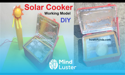 solar cooker working model inspire award science project DIY howtofunda