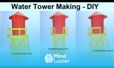 watch tower house making using cardboard water tower howtofunda
