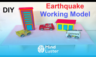 earthquake working model using cardboard diy howtofunda social science project sst project