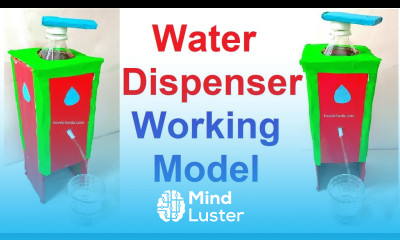 How To Make A Water Dispenser Working Model From Cardboard Plastic Bottle howtofunda